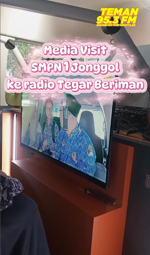 Media Visit dari SMP Negeri 1 Jonggol Kabupaten Bogor ke Radio Tegar Beriman 95,3 FM