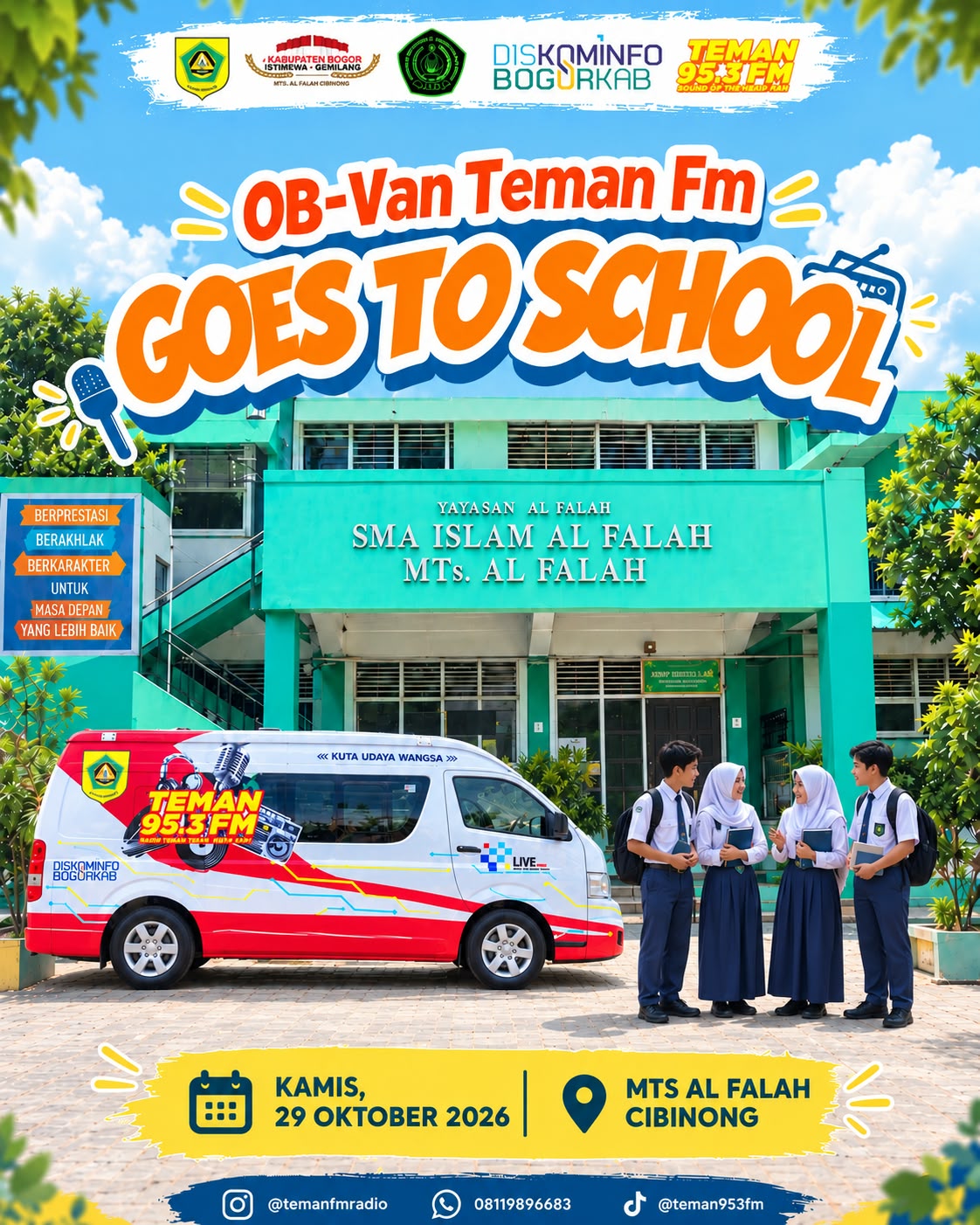 OB-Van Teman FM Goes To School MTS Al-Falah Cibinong