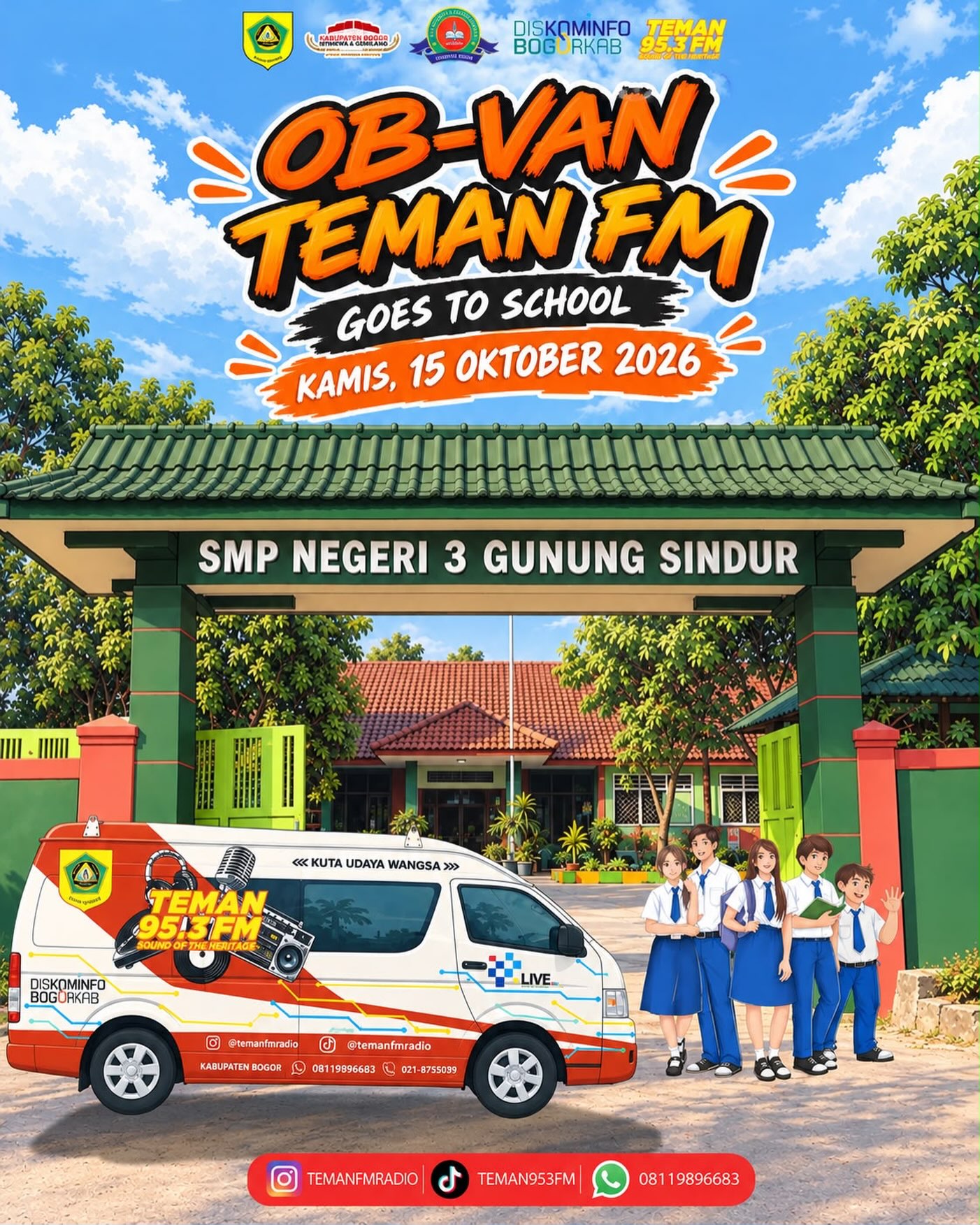 OB-Van Teman FM Goes To SMP Negeri 3 Gunung Sindur