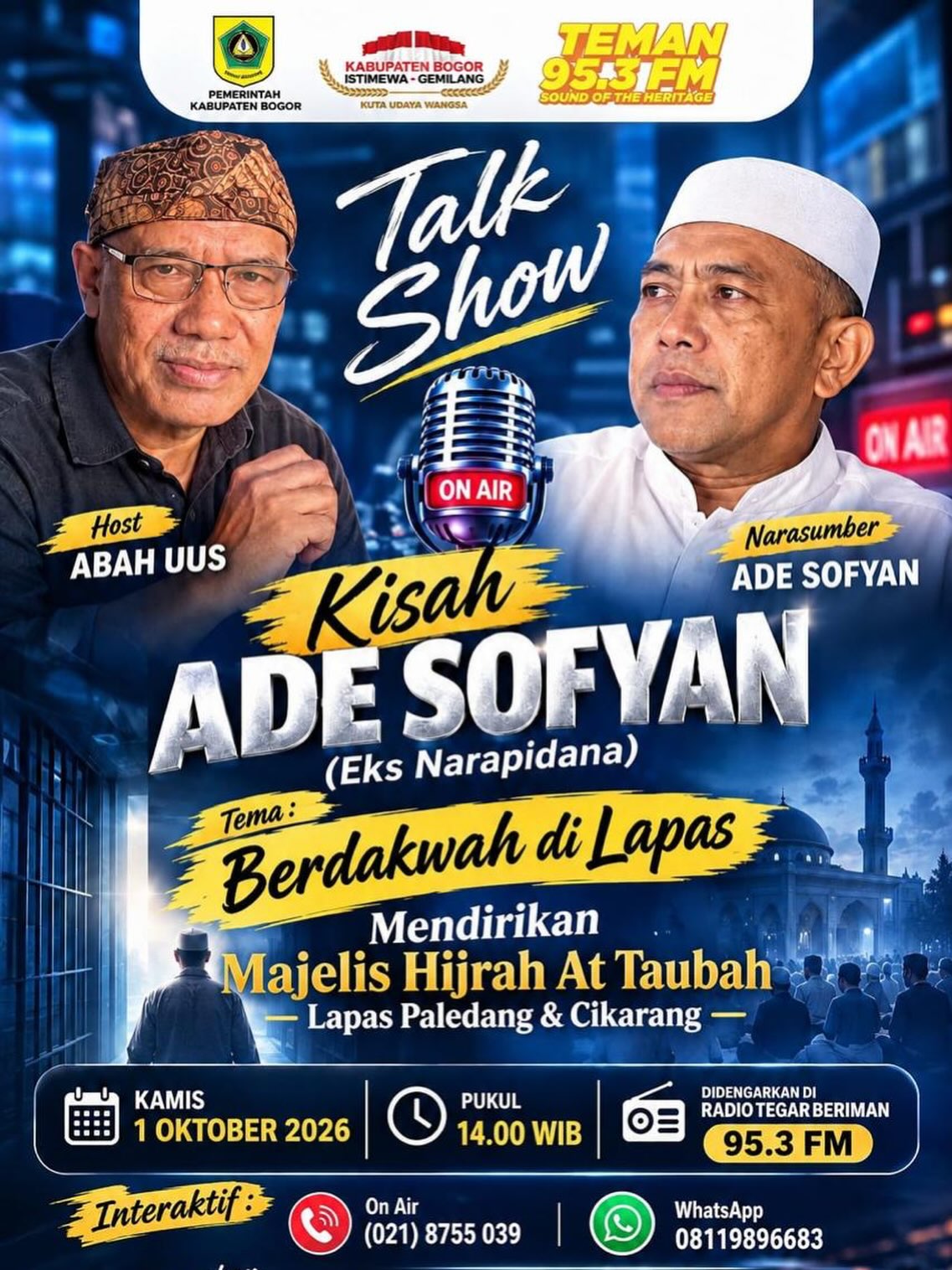 Kemis Nyunda "Kisah Ade Sofyan (Eks Narapidana) Berdakwah di Lapas Paledang & Cikarang"