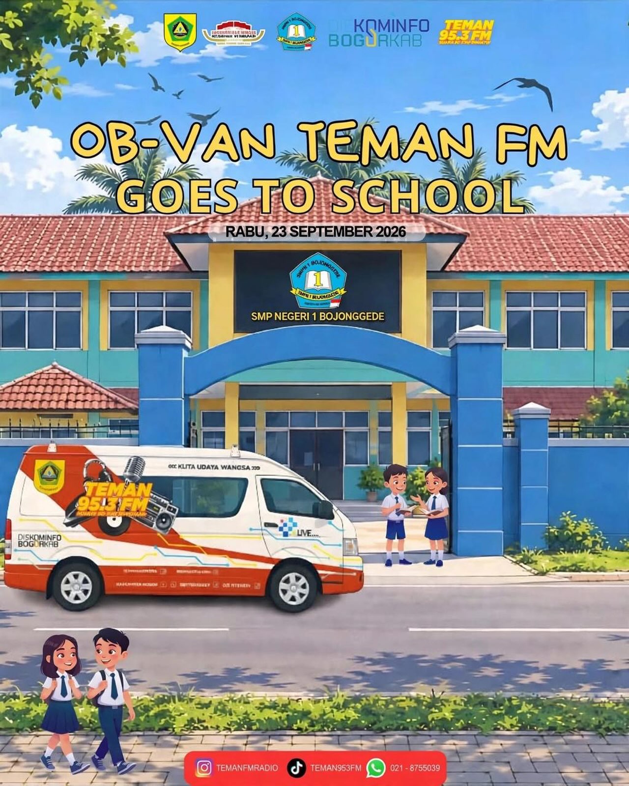 OB-Van Teman FM Goes To SMP Negeri 1 Bojonggede