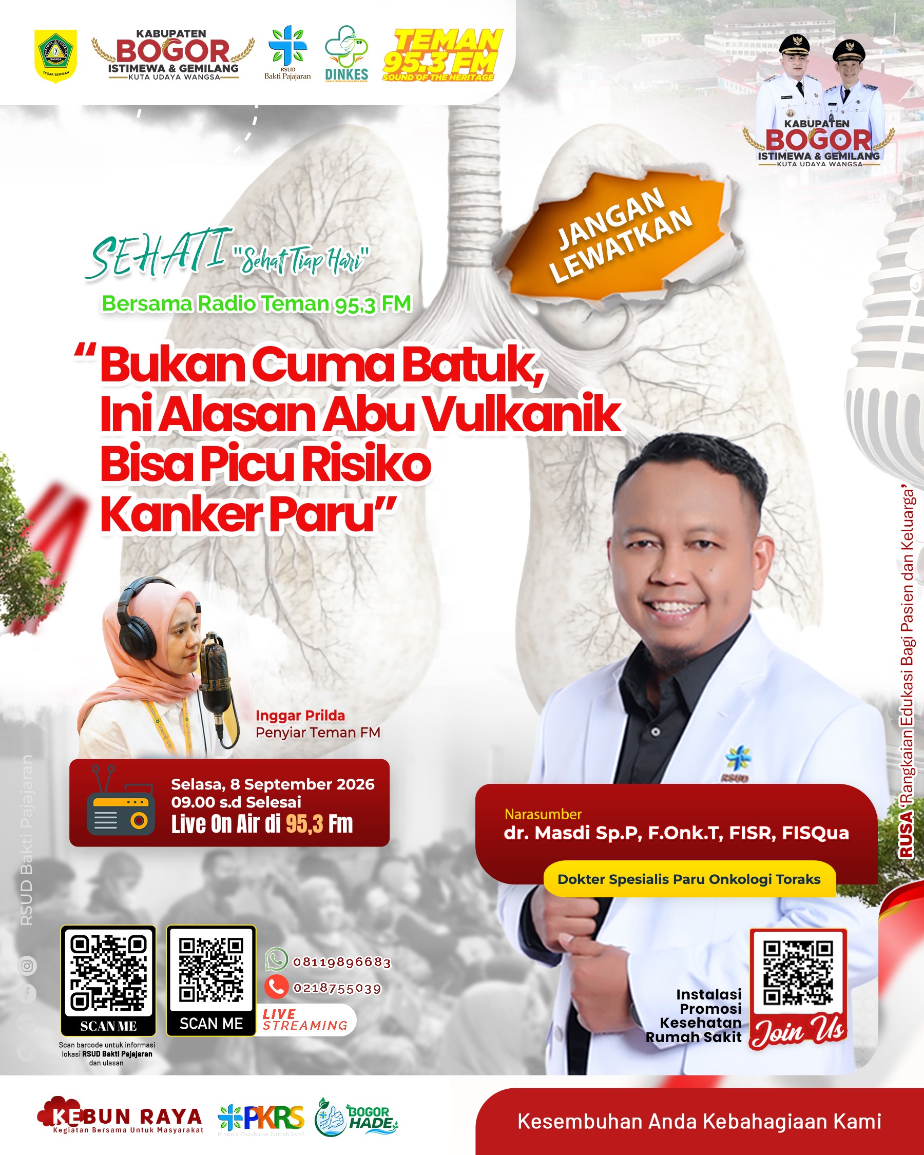 SEHATI: SEHAT SETIAP HARI "Bukan Cuma Batuk, Ini Alasan Abu Vulkanik Bisa Picu Risiko Kanker Paru"
